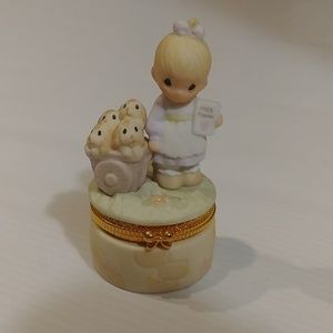 Precious Moments "Free Puppies" Trinket Box